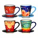 TAZA Y PLATO 7 X 9 CM ROSALIA