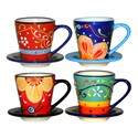 TAZA Y PLATO 7 X 9 CM ROSALIA