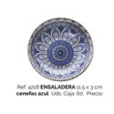 ENSALADERA 11,5 X 3 CM CENEFAS AZUL