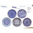 PLATOS CENEFAS AZUL 26 CM 5 DEC