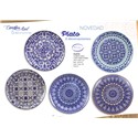 PLATOS CENEFAS AZUL 29.5 X 29.5 CM 5 DEC