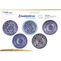 ENSALADERA CENEFAS AZUL 18.5 X 18.5 CM 5 DEC
