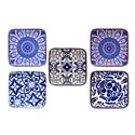 BANDEJITA CUADRADA CENEFAS AZUL 10,5 X 10,5 CM 5