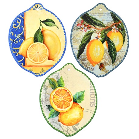 AZULEJO DECORATIVO LIMONES 18 X 23 CM