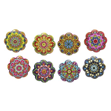 IMANES BRILLANTES REDONDOS DE 4 X 4 CM SURTIDOS