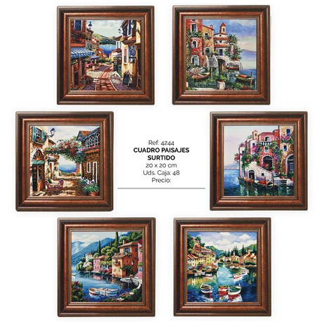CUADRO PAISAJES SURT 20 X 20 CM