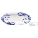 BANDEJA OVALADA MARISCO AZUL 48 X 21 CM