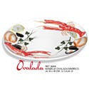 BANDEJA OVALADA 30 X 40 CM MARISCOS