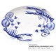 BANDEJA OVALADA MARISCOS AZUL 30 X 40 CM