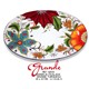 BANDEJA OVALADA GRD TURQUESA 42 X 32 CM