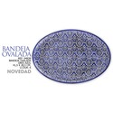 BANDEJA OVALADA GRD GRES AZUL 41.5 X 28.5 CM
