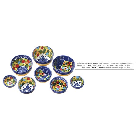 CUENCO DE 12 CM SURTIDO TRICOLOR