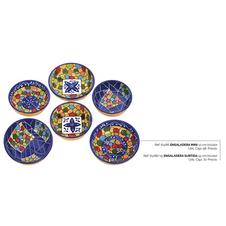 ENSALADERA MINI 12 cm TRICOLOR