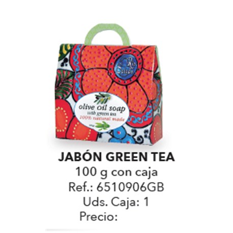 JABON OLIVA GREEN TEA 100 gm CON CAJA