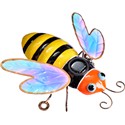 ABEJA CON LUZ FORJA  AMARILLA 18 X 16 X 6,5 CM