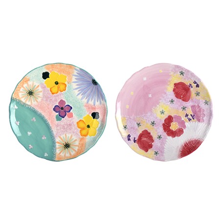 PLATO ARTESANAL GRES DECORADO 26 X 26 X 3 CM