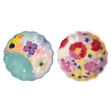 ENSALADERA ARTESANAL GRES DECORADO 15X15X4,5 CM