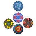 POSAVASOS MULTICOLOR DECORATIVO SURT 10X10CM