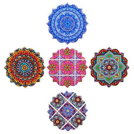 POSAVASOS MULTICOLOR DECORATIVO SURT 10X10CM