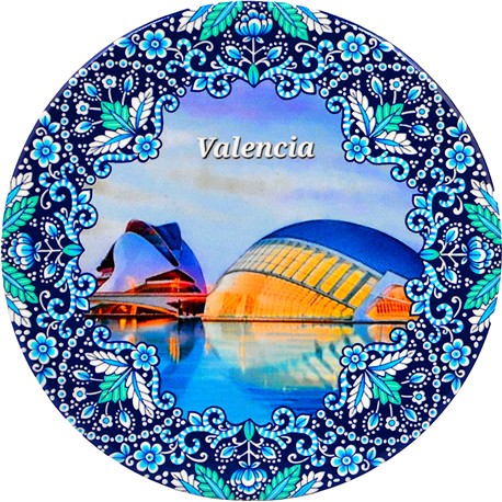 POSAVASOS RED. VALENCIA AZUL SURT 10X10CM