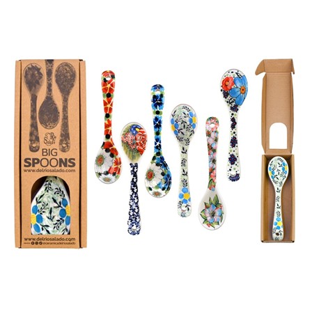 CUCHARA ARTESAN PEQUEÑA CON CAJA SURTD 19X5X2,5 CM