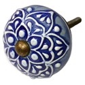 TIRADOR CERAMICA CON RELIEVE CAJA 4 PIEZAS