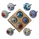 TIRADOR CERAMICA CON RELIEVE CAJA 4 PIEZAS