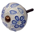 TIRADOR CERAMICA CON RELIEVE CAJA 4 PIEZAS