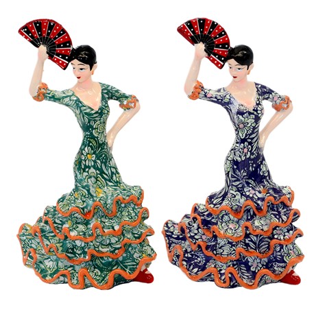SEVILLANA ABANICO 7,5X5X13 CM FLOWERS PAS