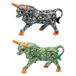  TORO MEDIANO 13X4,5X8 CM FLOWERS PASTEL